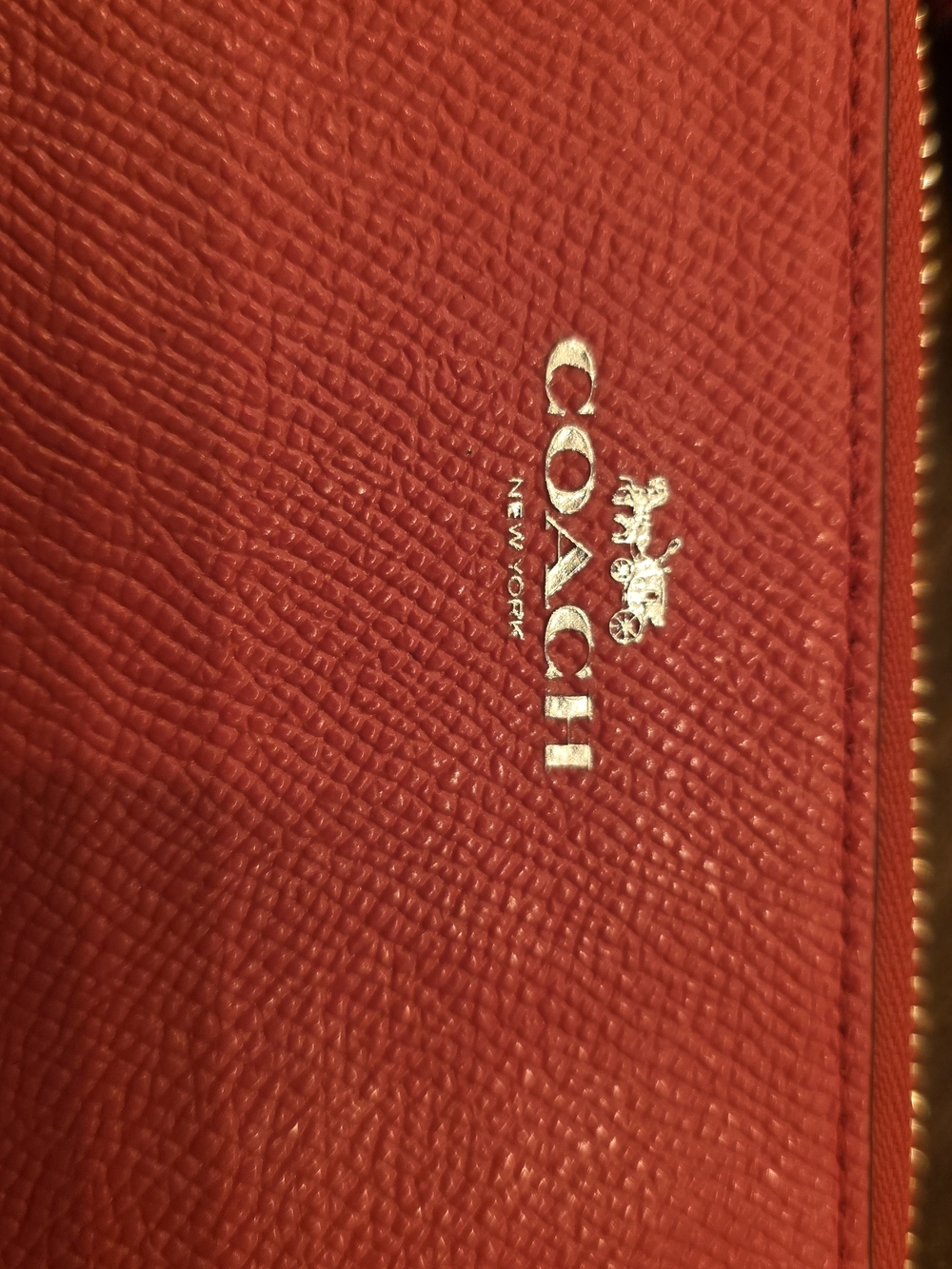 Pink-Coral Coach Wristlet - Picture 3 of 6